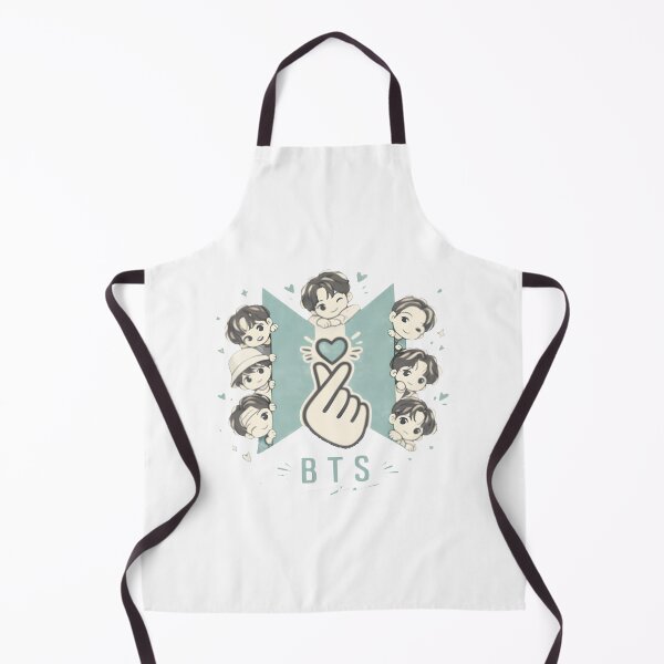 Item preview, Bts Chibi Cute Kpop Finger Heart designed and sold by Charles Elliott.