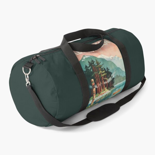 Item preview, Ketchikan Alaska River Illustration Travel Art Vintage designed and sold by KrisSidDesigns.