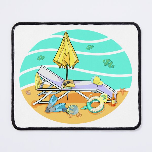 Item preview, Beach Day Essentials Vacation Illustration designed and sold by OrPolly.