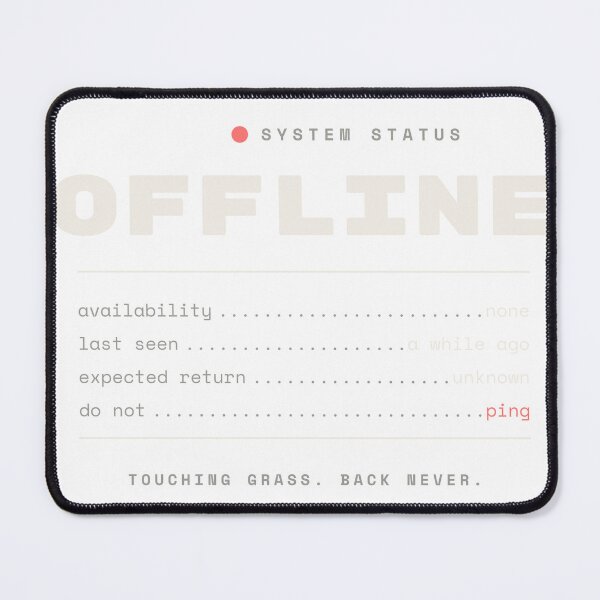 Item preview, Offline - Status Unavailable (Light Print) designed and sold by besiwashere.