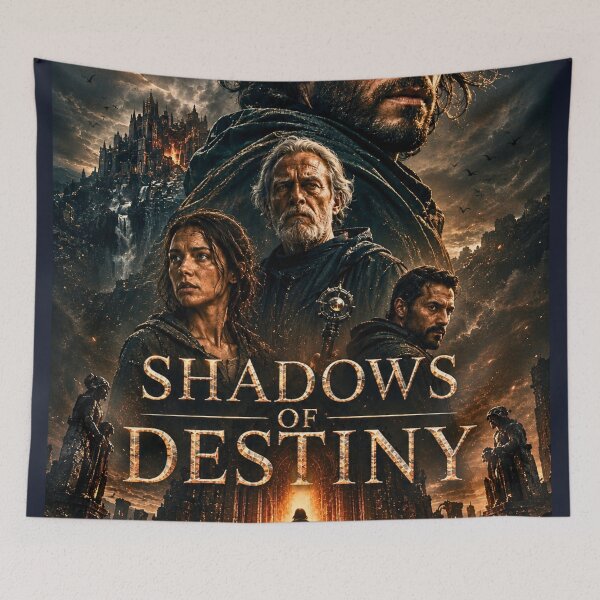 Item preview, Shadows of Destiny – Epic Dark Fantasy Movie Poster, Cinematic Fantasy Wall Art designed and sold by lavanya11.