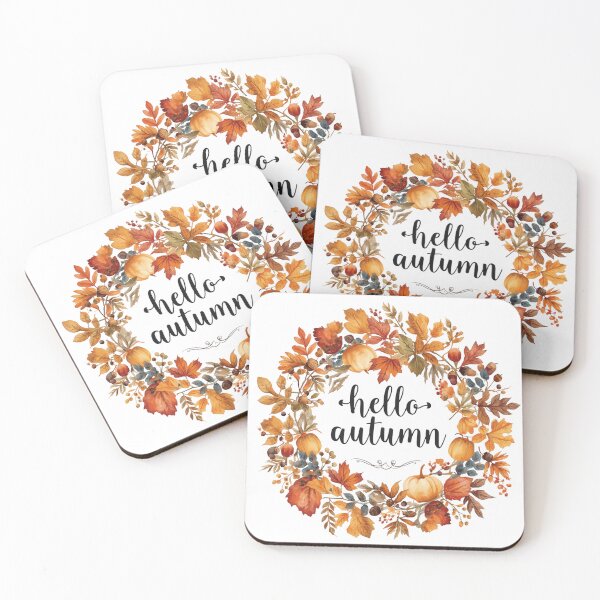 Item preview, Hello Autumn Botanical Wreath designed and sold by catcurio.