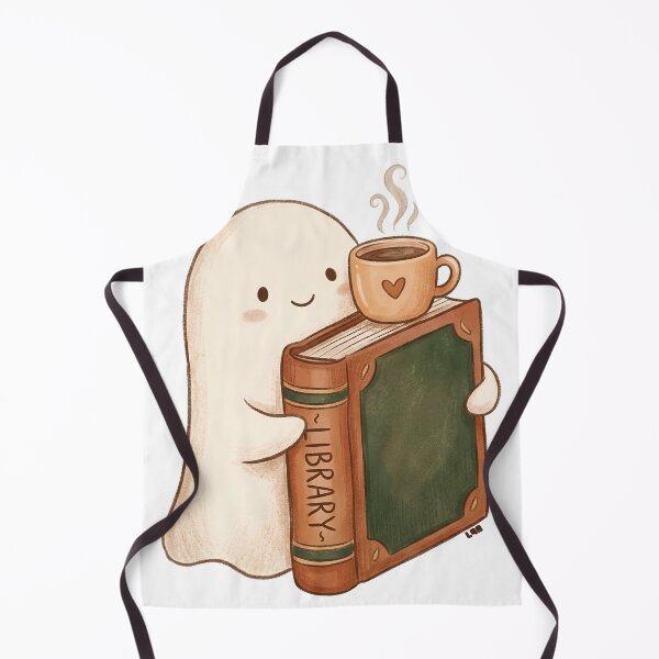 Item preview, Cozy Ghost Reading Book With Coffee designed and sold by L98-Studio.