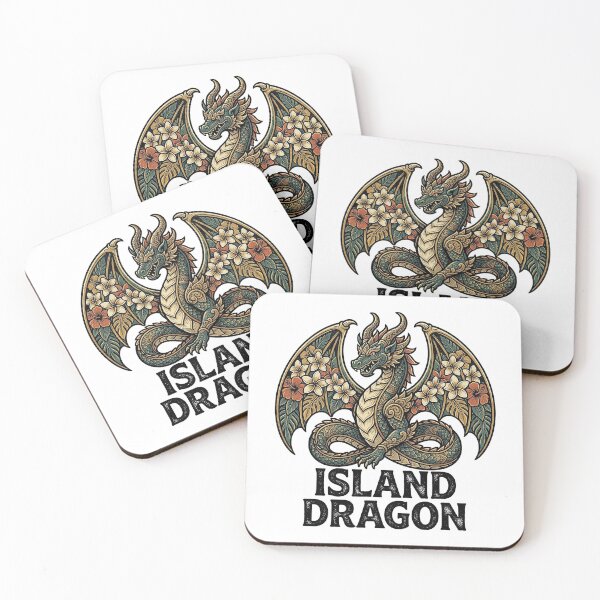 Item preview, Island Dragon Tropical Vintage Mythical Reptile designed and sold by cannsuh.