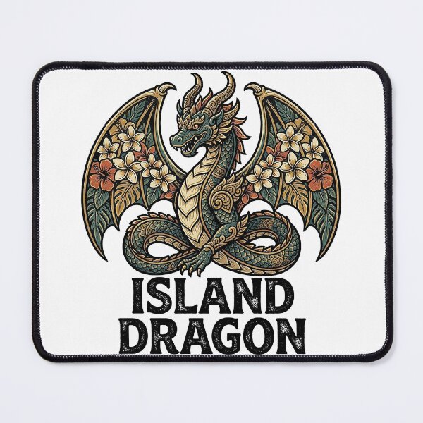 Item preview, Island Dragon Tropical Vintage Mythical Reptile designed and sold by cannsuh.