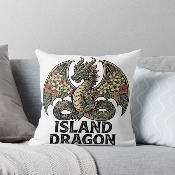 Item preview, Island Dragon Tropical Vintage Mythical Reptile designed and sold by cannsuh.