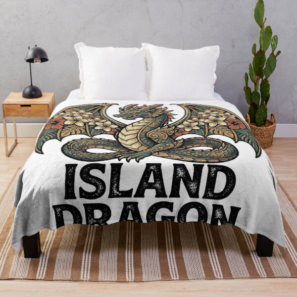 Item preview, Island Dragon Tropical Vintage Mythical Reptile designed and sold by cannsuh.