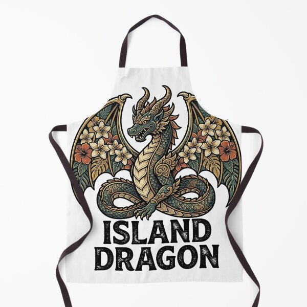 Item preview, Island Dragon Tropical Vintage Mythical Reptile designed and sold by cannsuh.