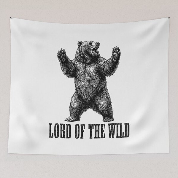 Item preview, Lord of the Wild – Roaring Bear Vintage Engraving designed and sold by MotionBanana Art.