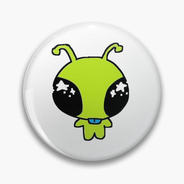 Item preview, Cute Sparkle Eye Little Green Alien Doodle designed and sold by Goblin Mode Shop.