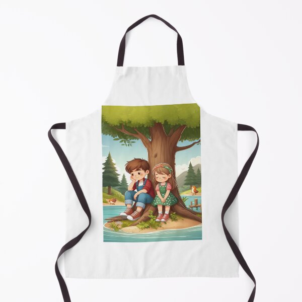 Item preview, Woodland Friends Forest Stream Cute Nature Illustration designed and sold by Prince Tripathi .