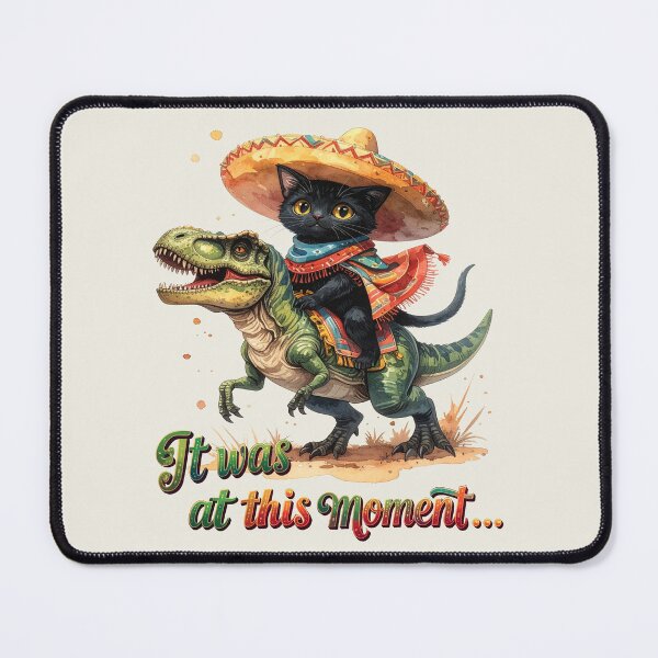 Item preview, Mexican cat on a dinosaur mission designed and sold by LiskoDesign.
