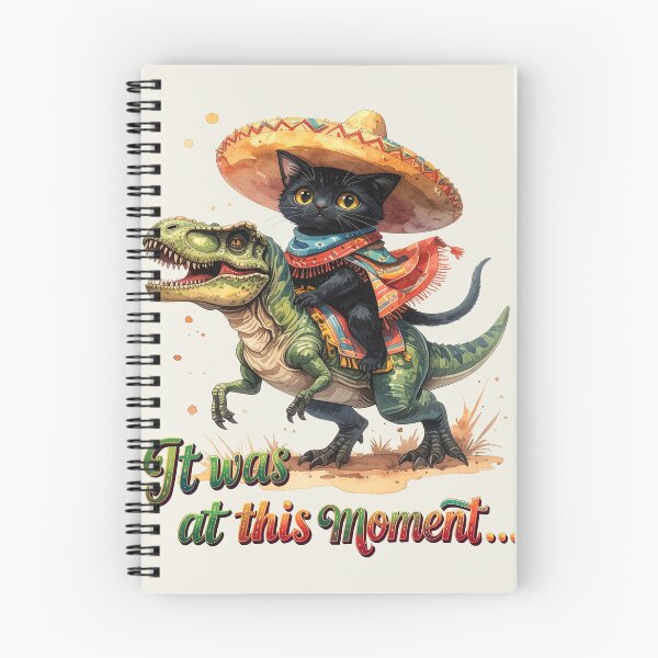Item preview, Mexican cat on a dinosaur mission designed and sold by LiskoDesign.