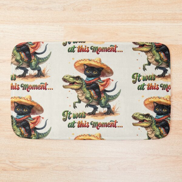 Item preview, Mexican cat on a dinosaur mission designed and sold by LiskoDesign.