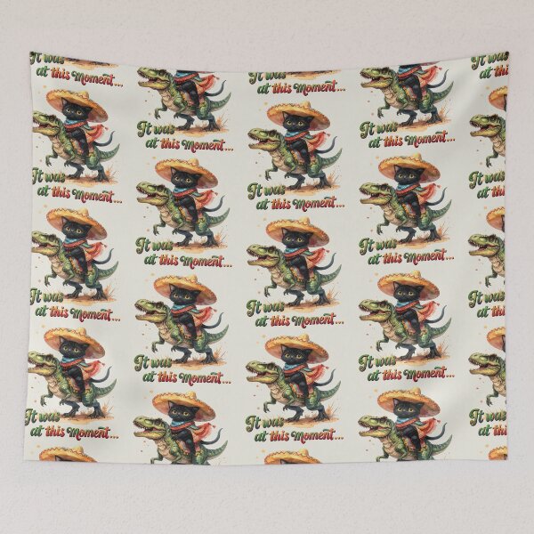 Item preview, Mexican cat on a dinosaur mission designed and sold by LiskoDesign.