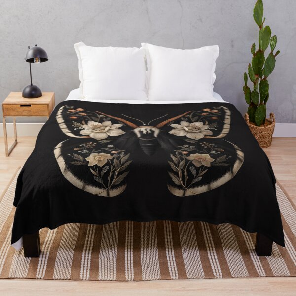 Item preview, Dark Bloom Moth Botanical Art designed and sold by GoodOldPrints4.