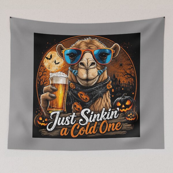 Item preview, Halloween Camel Beer Gift – Funny Funny Spooky Drinking Design – Just Sinkin' a Cold One Halloween – Funny Beer T-Shirt designed and sold by Grang Art Artistic Designs.