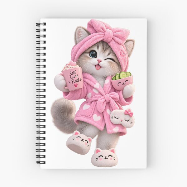 Item preview, Cute Self Care Spa Kitten designed and sold by TinyWeird.