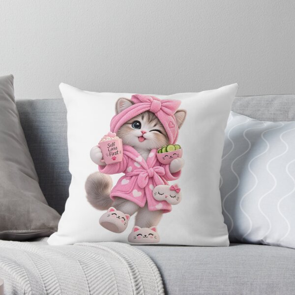 Item preview, Cute Self Care Spa Kitten designed and sold by TinyWeird.