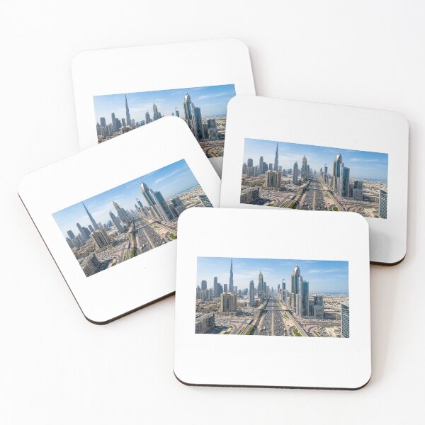 Item preview, Sheikh Zayed Road Dubai - Aerial Urban View designed and sold by MiniBuildPrints.