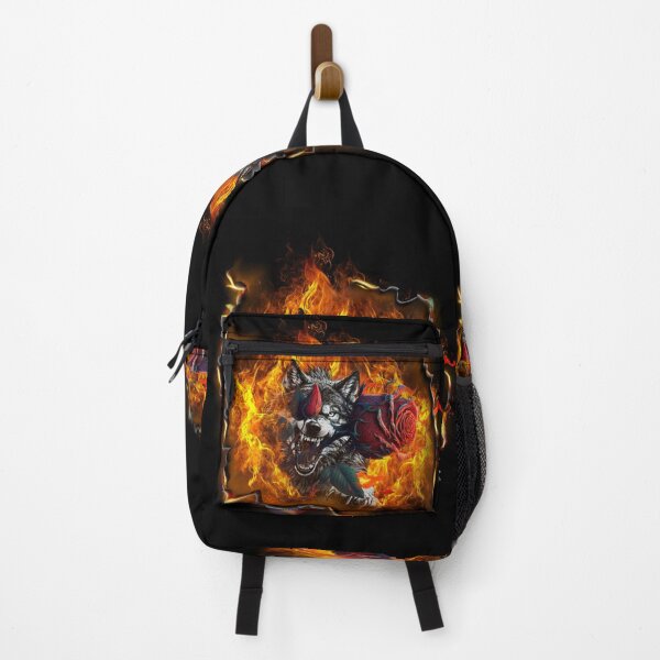 Item preview, Vicious Wolf with Fire Rose - Dark and Flaming Beast designed and sold by BULAIR89.