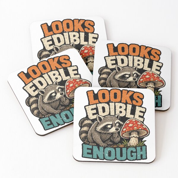 Item preview, Looks Edible Enough Raccoon Mushroom Funny Trash Panda Graphic designed and sold by Fun-T-Shirts.