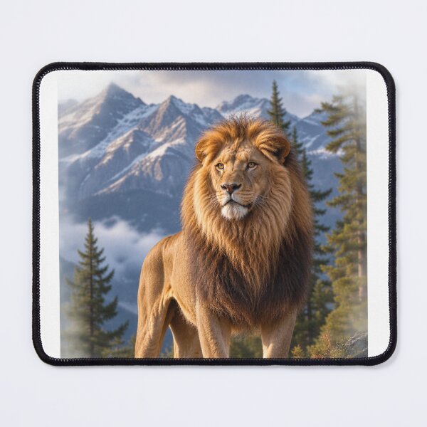 Item preview, Majestic Mountain Lion Wildlife – Wild Lion in Alpine Mountains designed and sold by Prince Tripathi .
