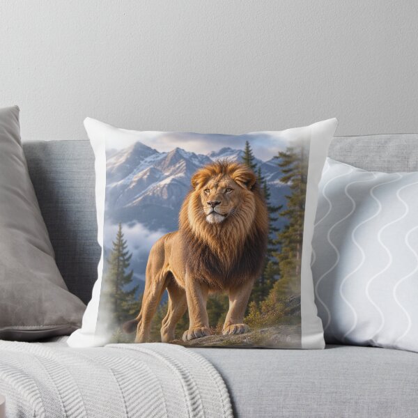 Item preview, Majestic Mountain Lion Wildlife – Wild Lion in Alpine Mountains designed and sold by Prince Tripathi .