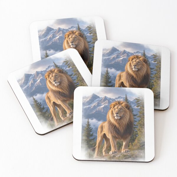 Item preview, Majestic Mountain Lion Wildlife – Wild Lion in Alpine Mountains designed and sold by Prince Tripathi .