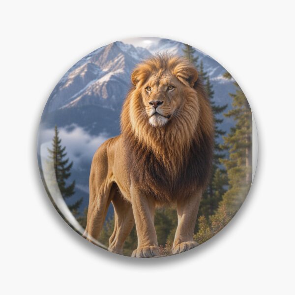 Item preview, Majestic Mountain Lion Wildlife – Wild Lion in Alpine Mountains designed and sold by Prince Tripathi .