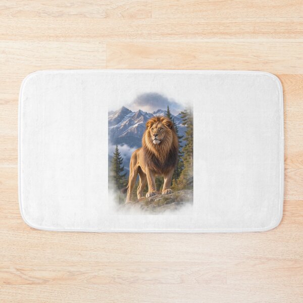 Item preview, Majestic Mountain Lion Wildlife – Wild Lion in Alpine Mountains designed and sold by Prince Tripathi .