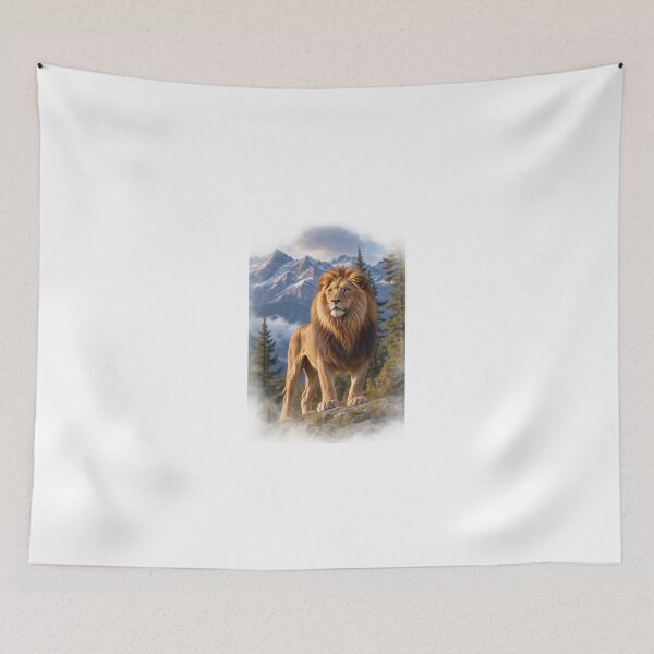 Item preview, Majestic Mountain Lion Wildlife – Wild Lion in Alpine Mountains designed and sold by Prince Tripathi .