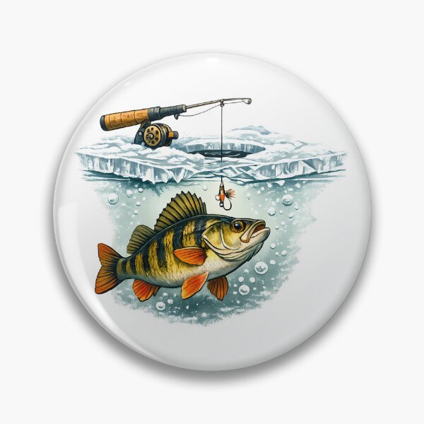 Item preview, Yellow perch through clear ice designed and sold by Daily Quirk.