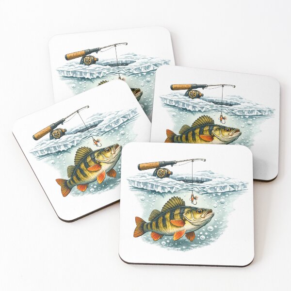 Item preview, Yellow perch through clear ice designed and sold by Daily Quirk.