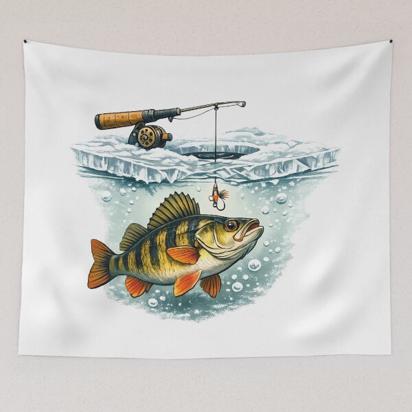 Item preview, Yellow perch through clear ice designed and sold by Daily Quirk.