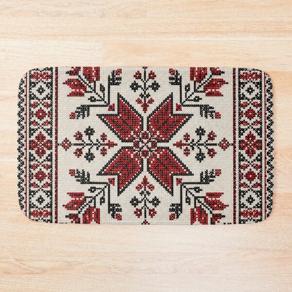 Item preview, Palestinian Tatreez Geometric Embroidery | Traditional Cross Stitch Art designed and sold by BrainCurves.