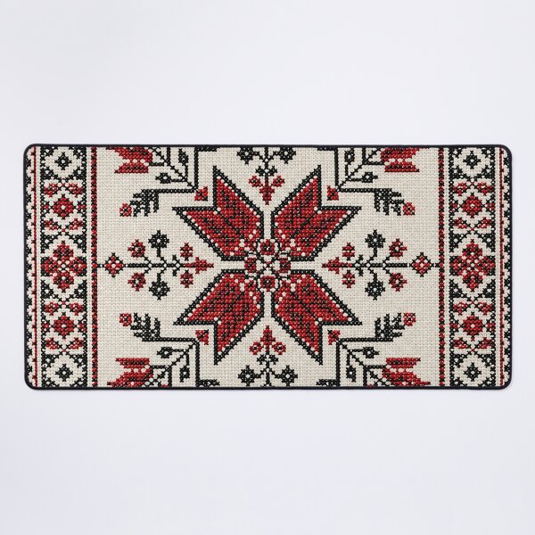 Item preview, Palestinian Tatreez Geometric Embroidery | Traditional Cross Stitch Art designed and sold by BrainCurves.