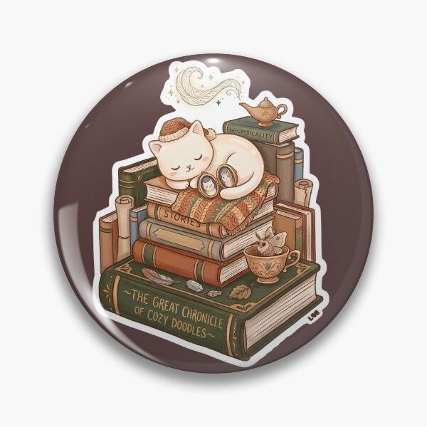 Item preview, Cozy Cat Sleeping on Stack of Books designed and sold by L98-Studio.