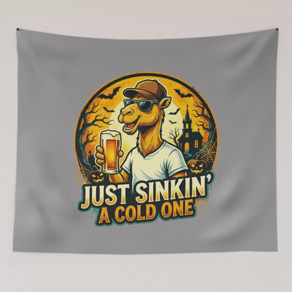 Item preview, Haunted Pub Camel – Halloween Beer Drinking Humour – Funny Funny Spooky Drinking Design – Just Sinkin' a Cold One Halloween – Funny Beer T-Shirt designed and sold by Grang Art Artistic Designs.