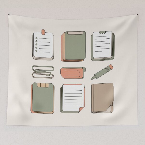 Item preview,  Minimal Flashcards Study Aesthetic Stationery Grid  designed and sold by TrendMorphic.