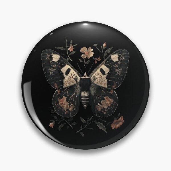 Item preview, Nightfall Moth with Floral Cascade designed and sold by GoodOldPrints4.