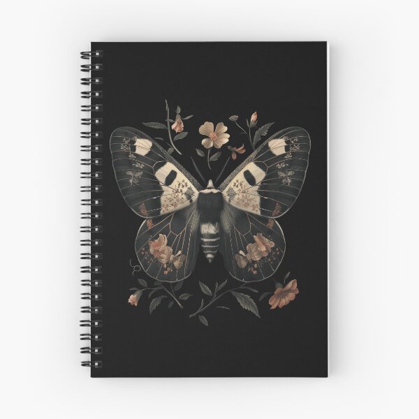 Item preview, Nightfall Moth with Floral Cascade designed and sold by GoodOldPrints4.