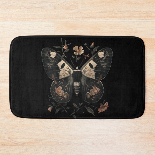 Item preview, Nightfall Moth with Floral Cascade designed and sold by GoodOldPrints4.