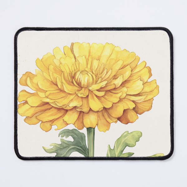 Item preview, October Birth Flower Marigold | Elegant Watercolor Botanical | Vintage Floral designed and sold by lisa-diver.