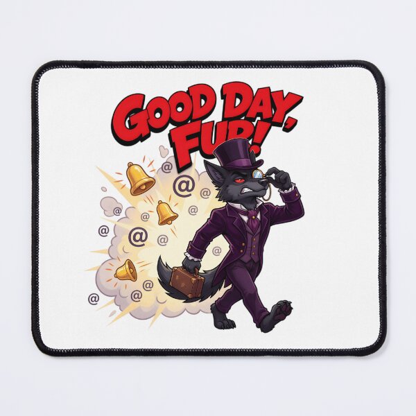 Item preview, Good Day, Fur! | Dapper Storm-Off Wolf designed and sold by Trevor Cutler.