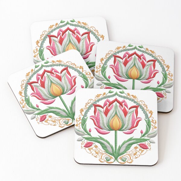 Item preview, Tulip Folk Embroidery Mandala Clipart Collection 1 designed and sold by PlayPlearnZone.