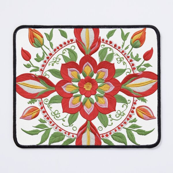 Item preview, Tulip Folk Embroidery Mandala Clipart Collection 2 designed and sold by PlayPlearnZone.