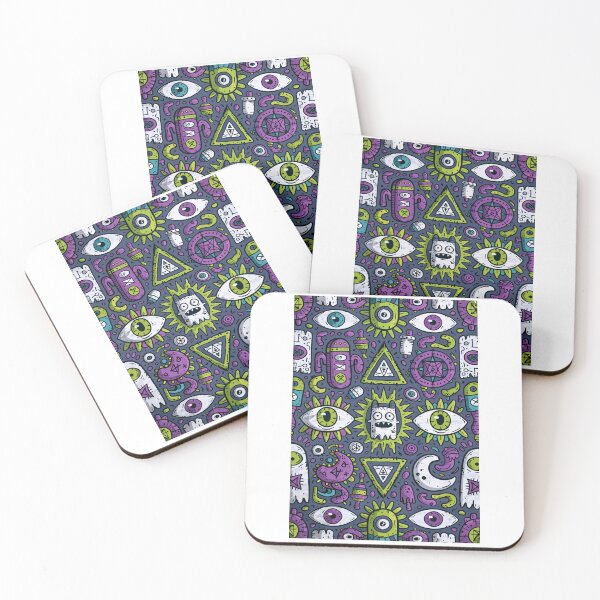 Item preview, Whimsical Psychedelic Monster Eyes Pattern Art designed and sold by Romgora.