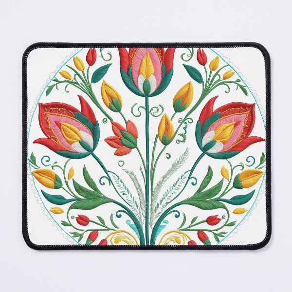 Item preview, Tulip Folk Embroidery Mandala Clipart Collection 3 designed and sold by PlayPlearnZone.
