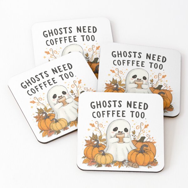 Item preview, Ghosts Need Coffee Too designed and sold by catcurio.